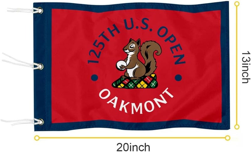 2BUT Oakmont Country Club Golf Pin PGA Flag Practic Putting Green Golf Flag For Backyard Garden Double-Sewn 600D Nylon Miniature Pin Flag (D 20"X13" Grommet) - Image 2